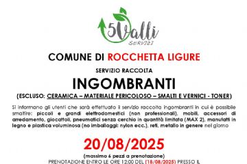 Raccolta  Ingombranti ANNO 2025